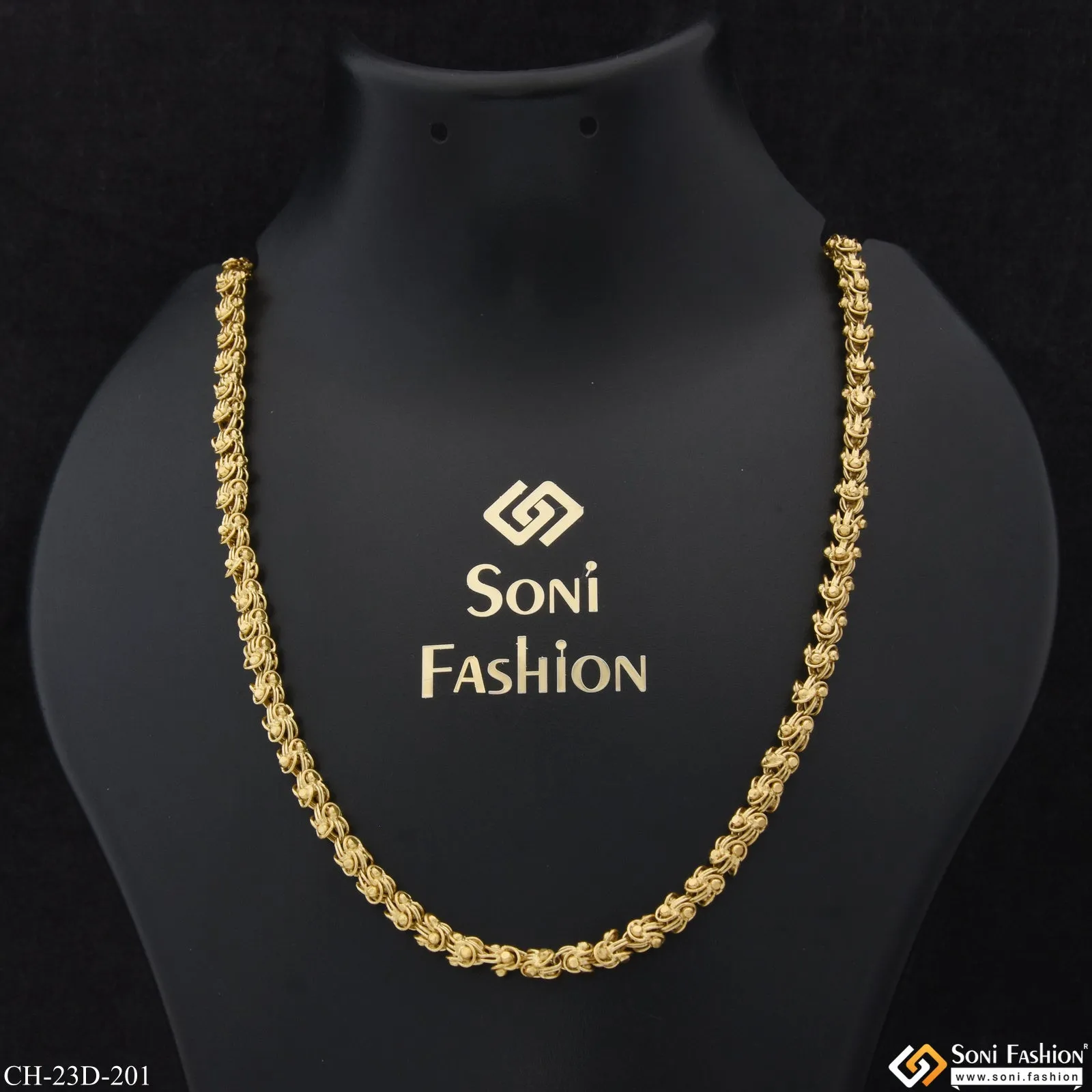 1 Gram Gold Plated Exquisite Design High-Quality Chain for Men - Style D201