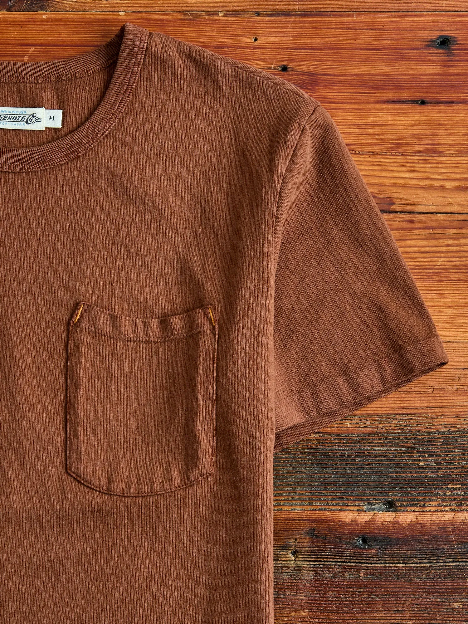 13oz Pocket T-Shirt in Chocolate