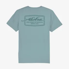 Aloha Shapers Badge T-Shirt – Unisex Short Sleeve Tee - Slate Blue