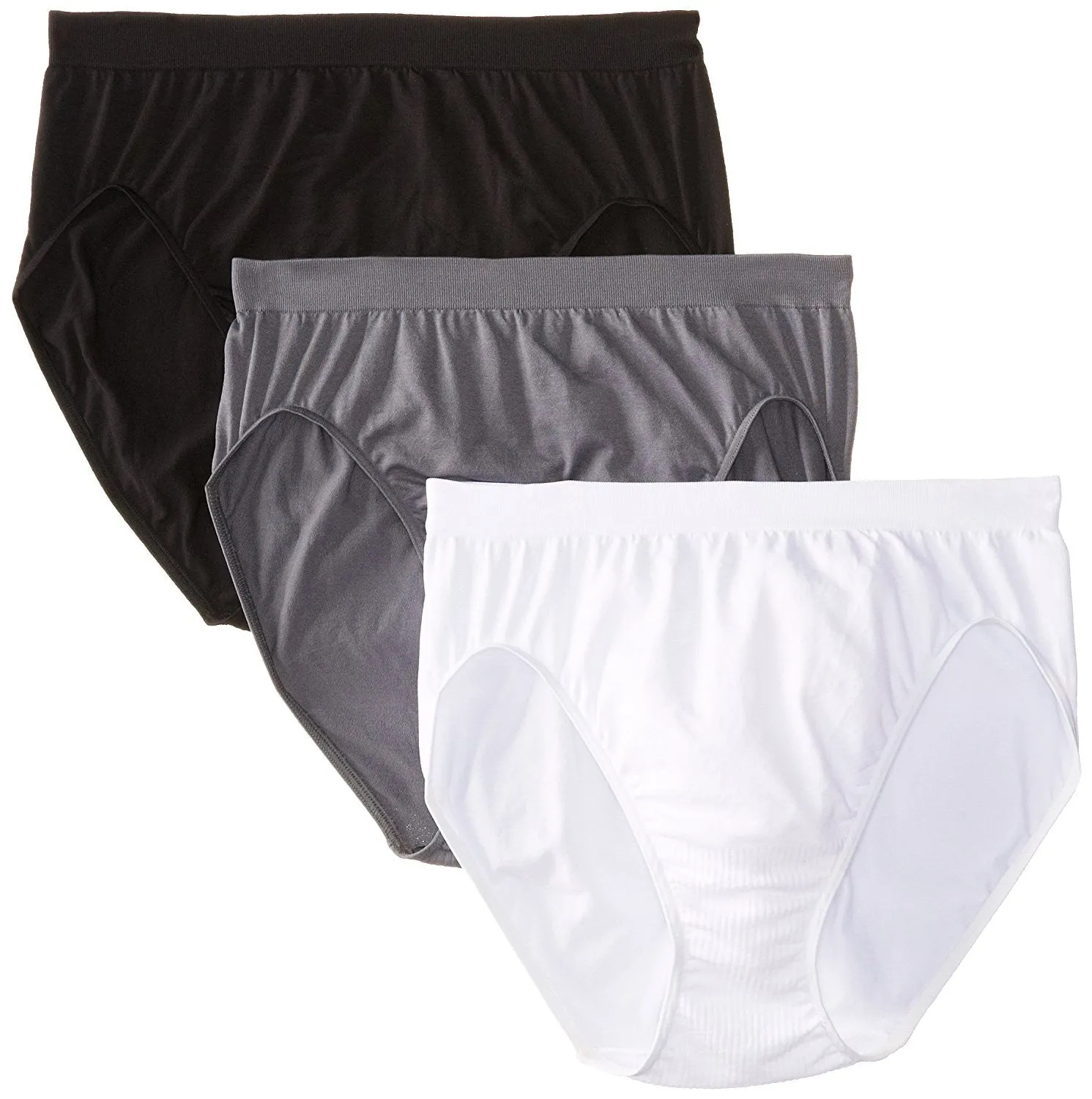 Bali Women's Comfort Revolution Seamless High-Cut Brief Panty (3 Pack)