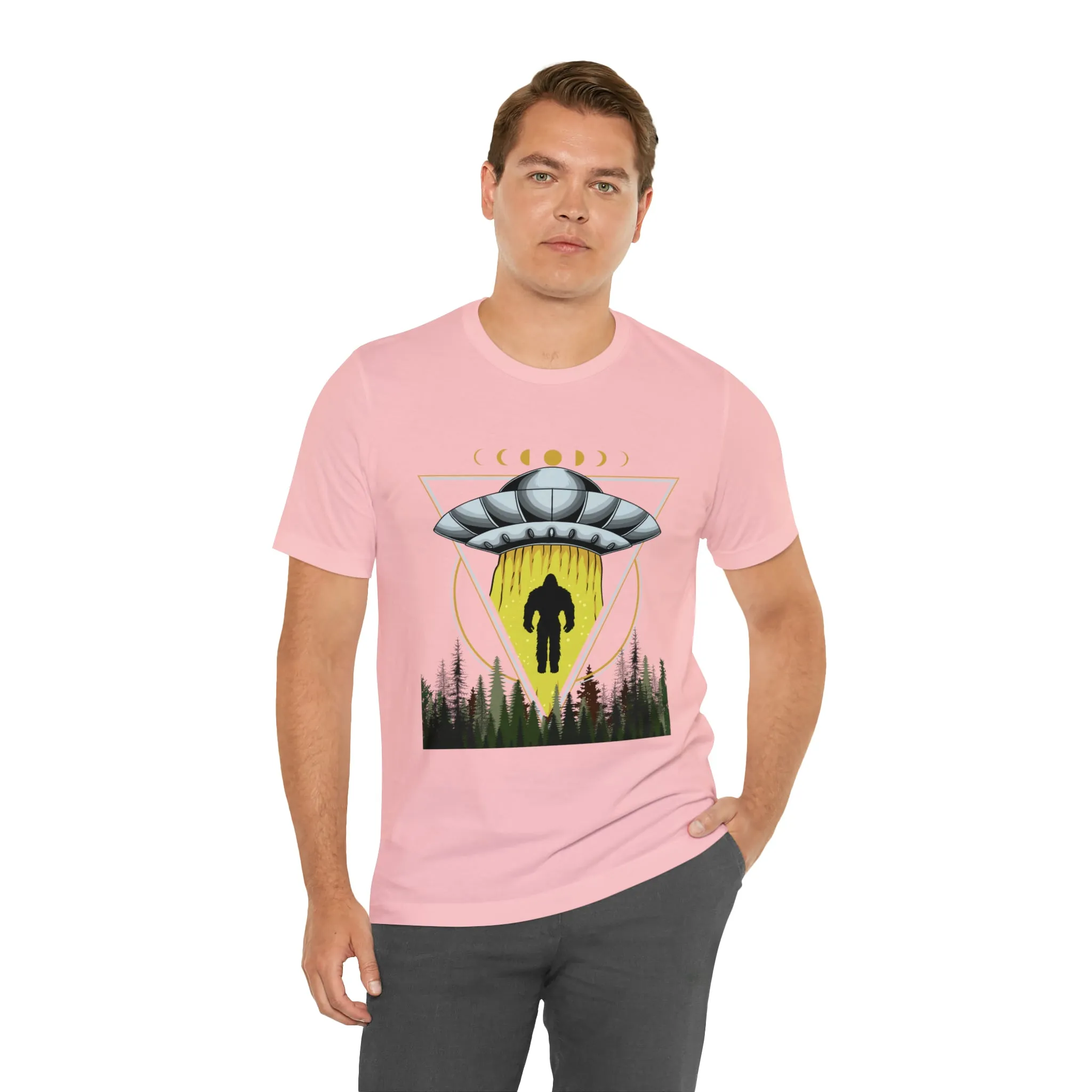 Bigfoot UFO Abduction Unisex Jersey Short Sleeve Tee