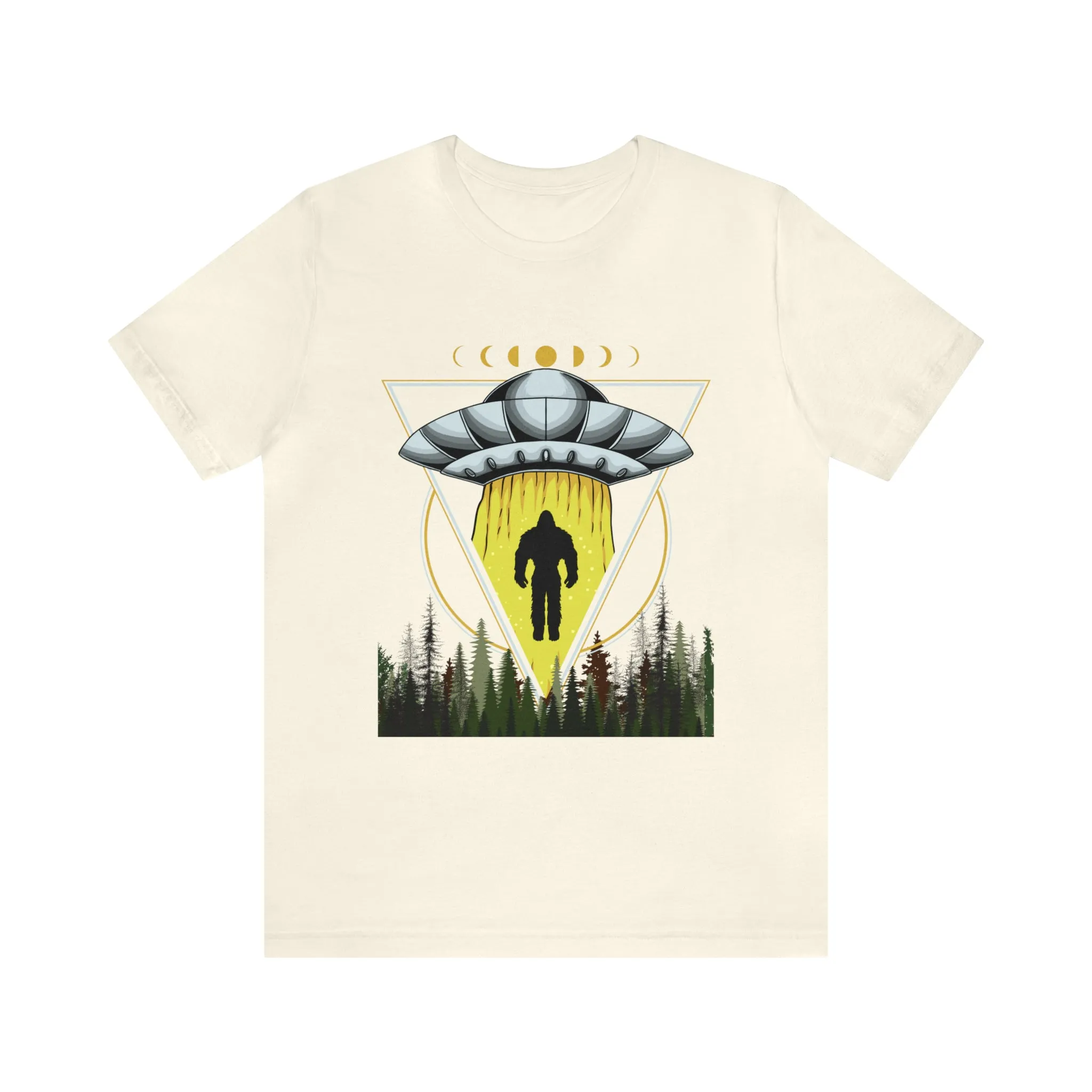 Bigfoot UFO Abduction Unisex Jersey Short Sleeve Tee