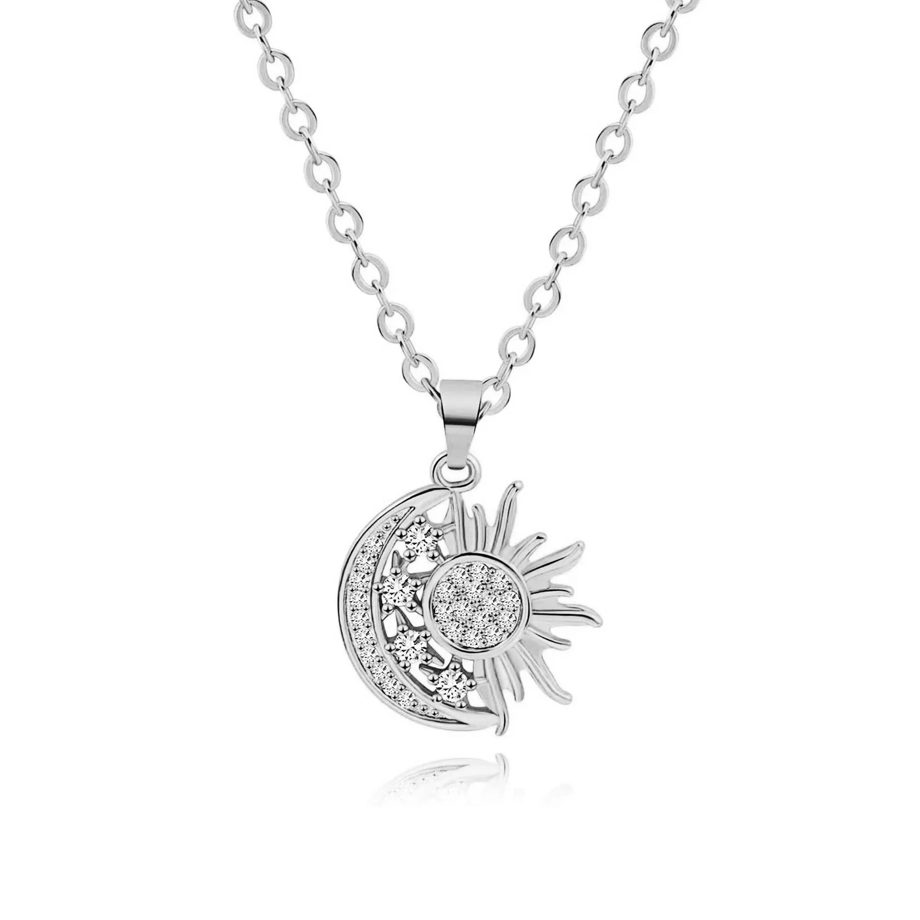 Celeste Sun and Moon Necklace - Gold Filled