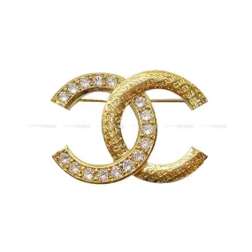 CHANEL broach COCO Mark Rhinestone Gold HW[BRAND NEW][Authentic]