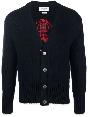 Chunky Lobster Icon Intarsia Cardigan