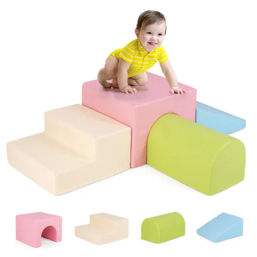 Climb and Crawl Foam Block Play Set for Infant Baby-Multicolor