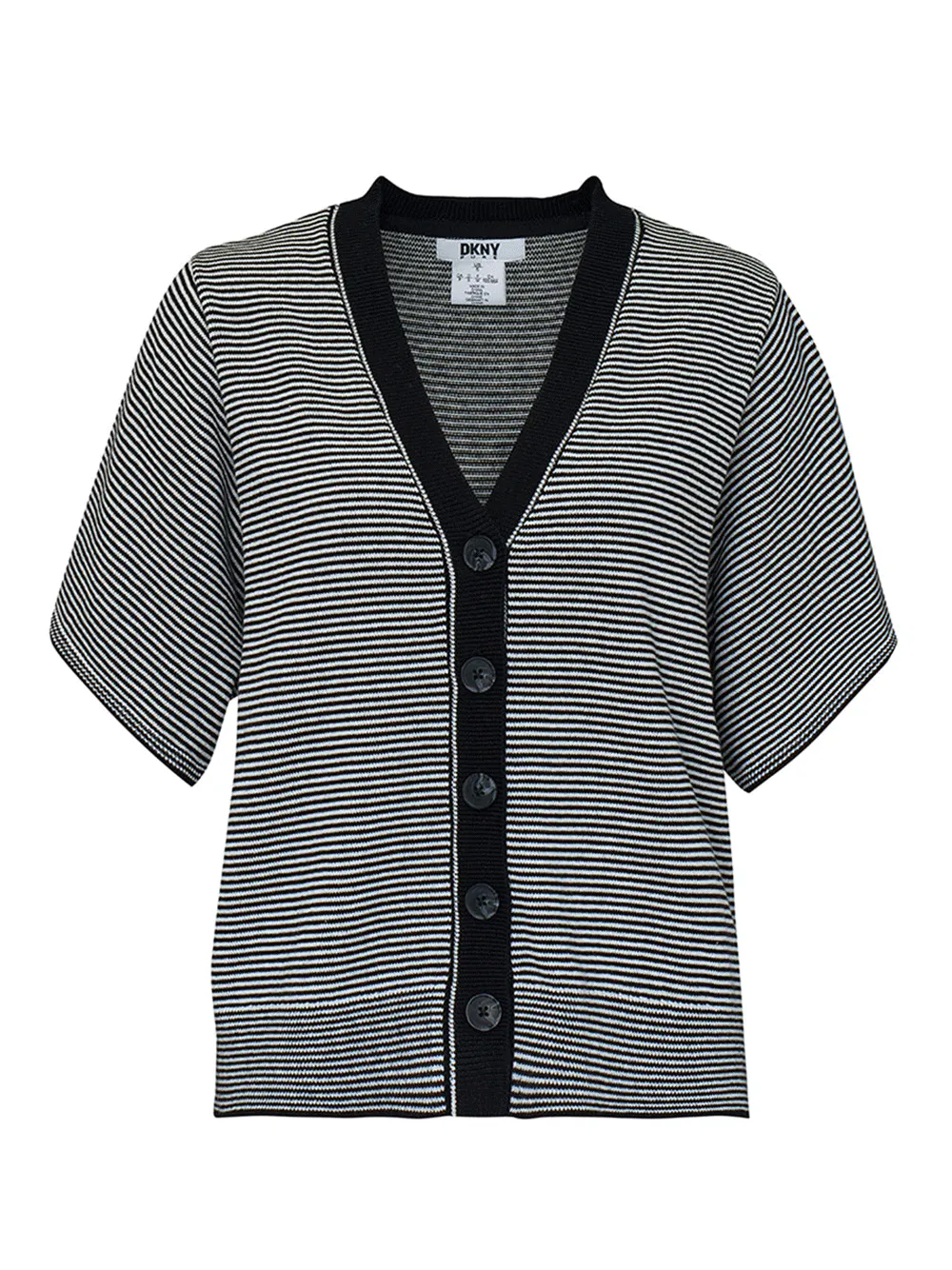 Cotton Silk Blend Striped Cardigan