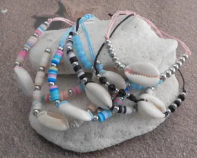 Cowry Shell with Pearl & Bead accents