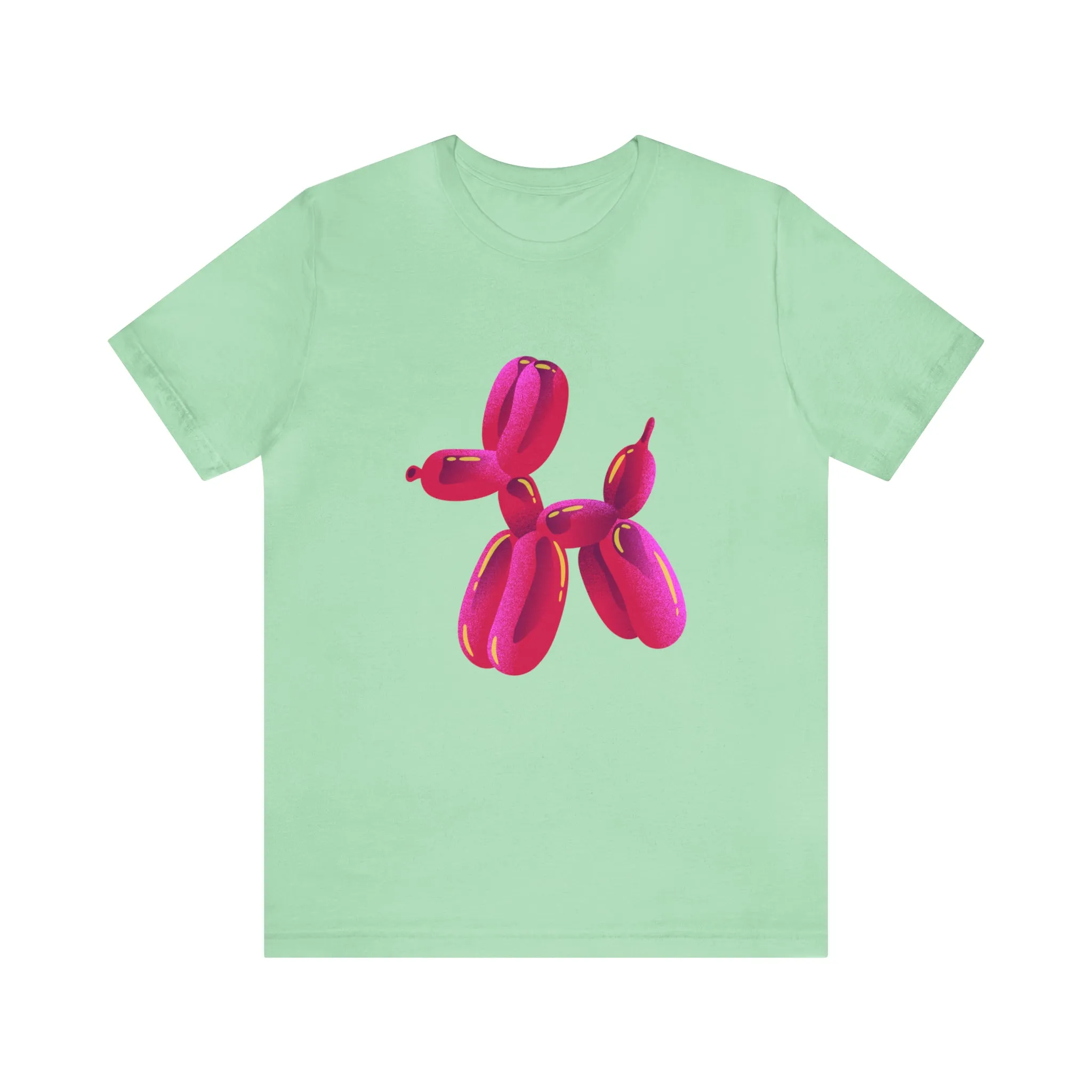 Dog balloon pink Unisex Jersey Short Sleeve Tee