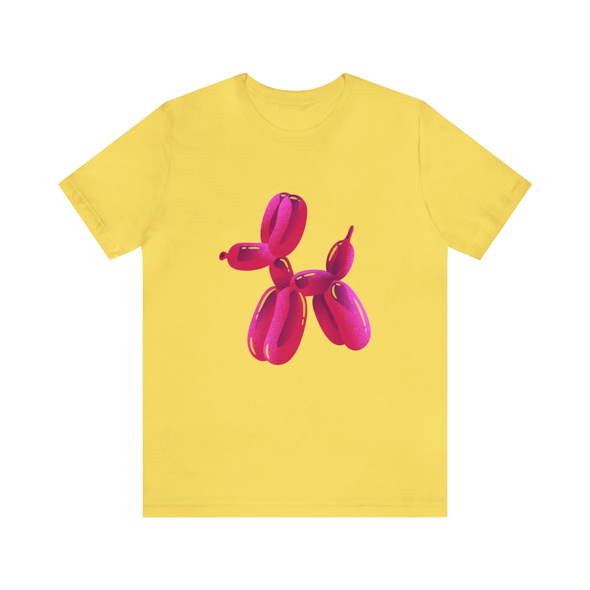 Dog balloon pink Unisex Jersey Short Sleeve Tee