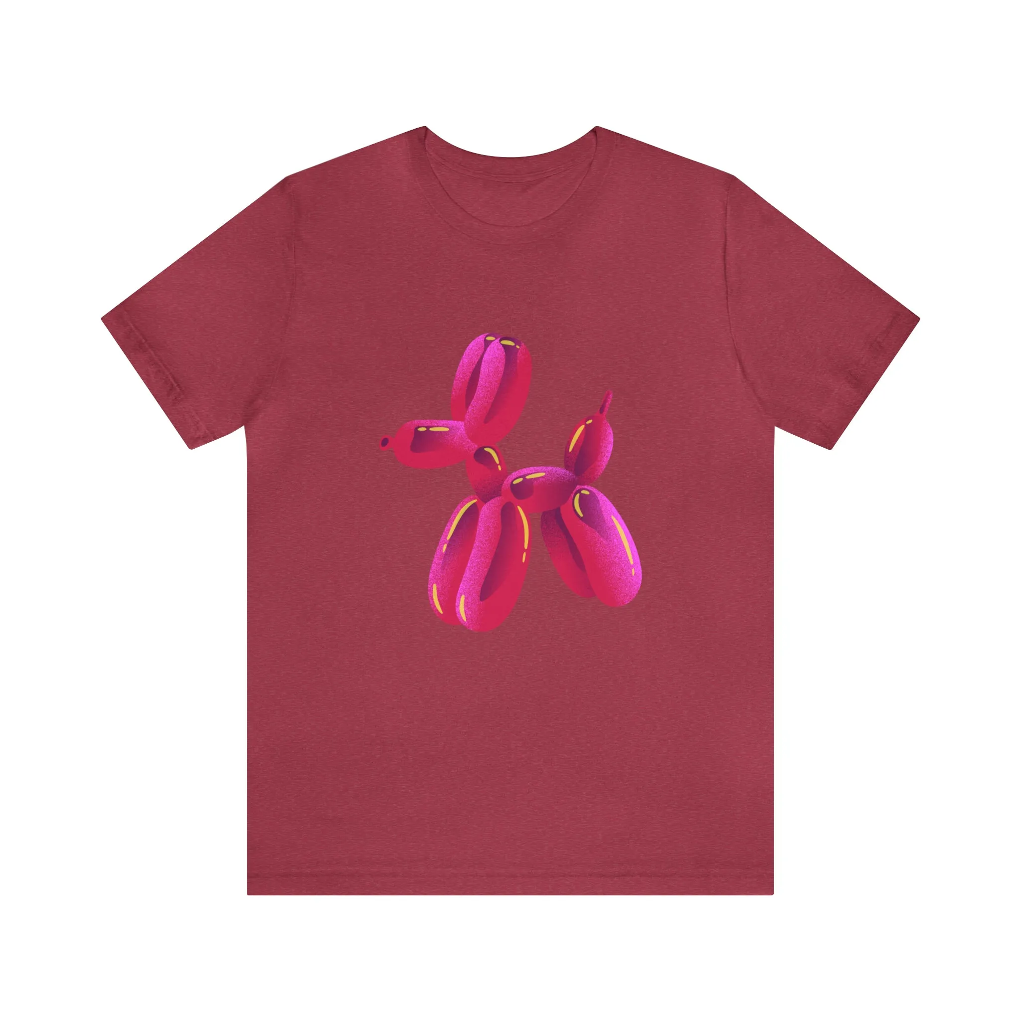 Dog balloon pink Unisex Jersey Short Sleeve Tee