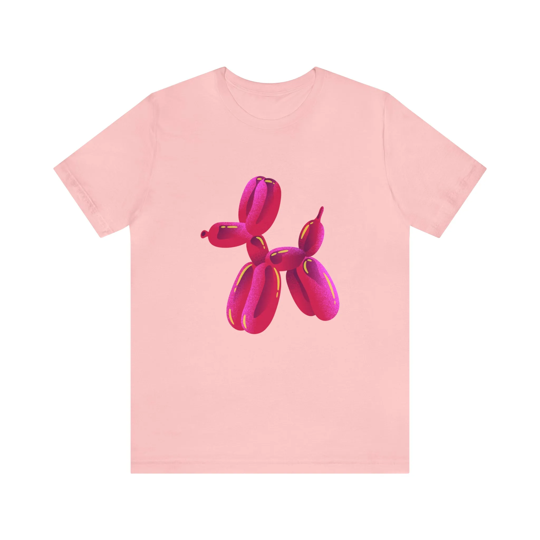 Dog balloon pink Unisex Jersey Short Sleeve Tee