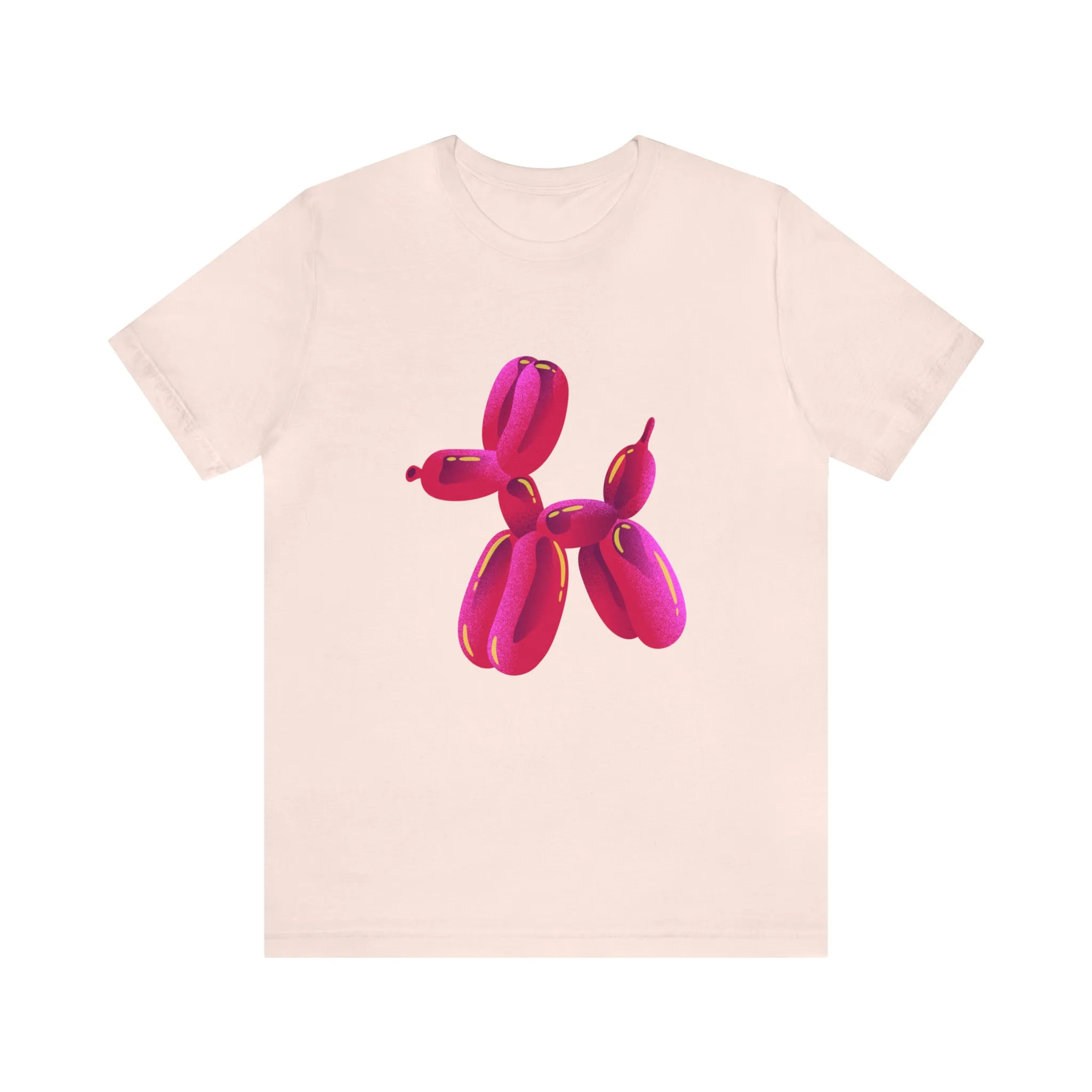 Dog balloon pink Unisex Jersey Short Sleeve Tee