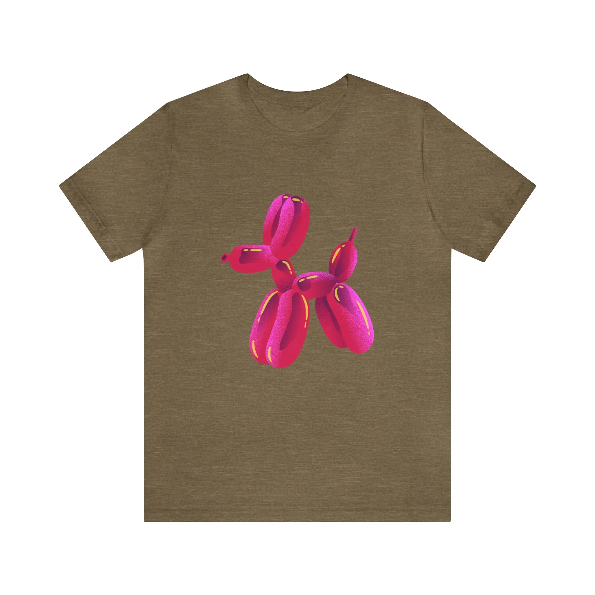 Dog balloon pink Unisex Jersey Short Sleeve Tee