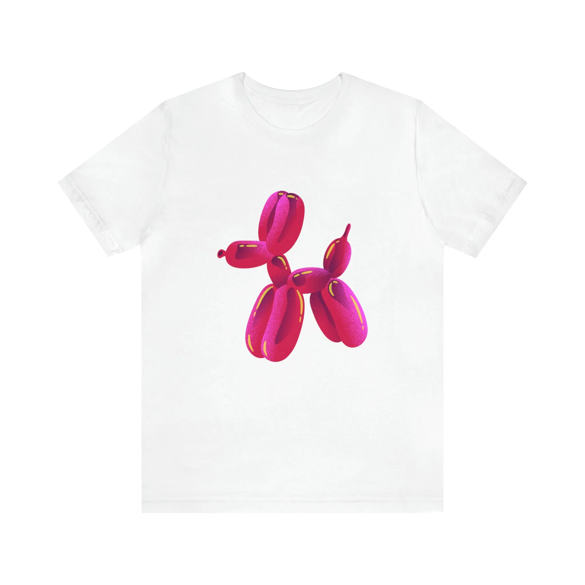 Dog balloon pink Unisex Jersey Short Sleeve Tee