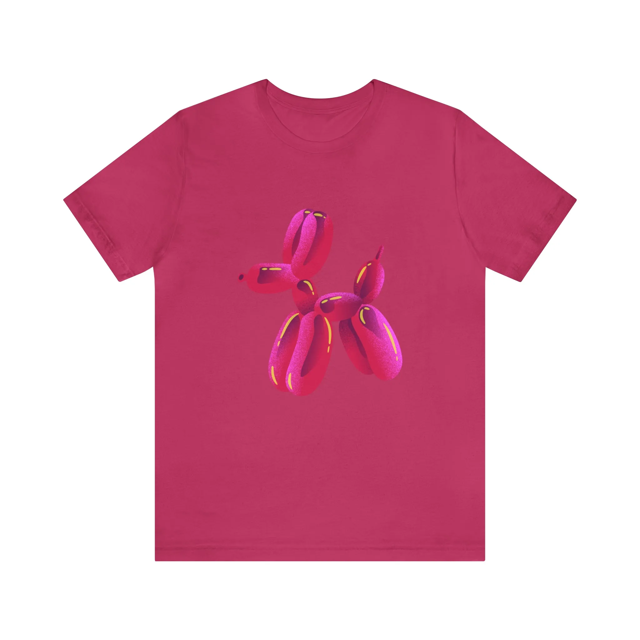 Dog balloon pink Unisex Jersey Short Sleeve Tee