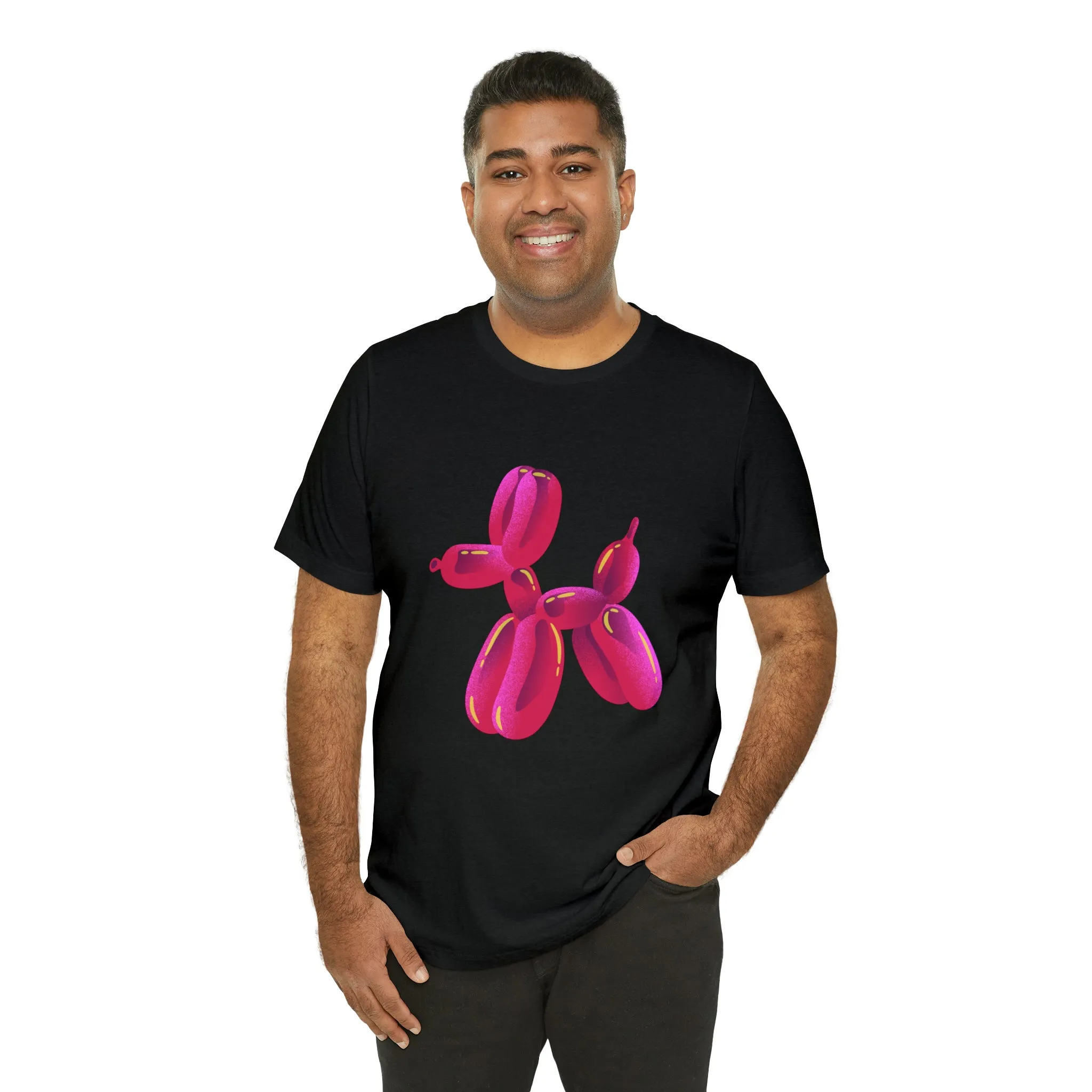 Dog balloon pink Unisex Jersey Short Sleeve Tee