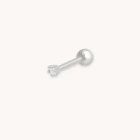 Flora Tiny Barbell in Silver