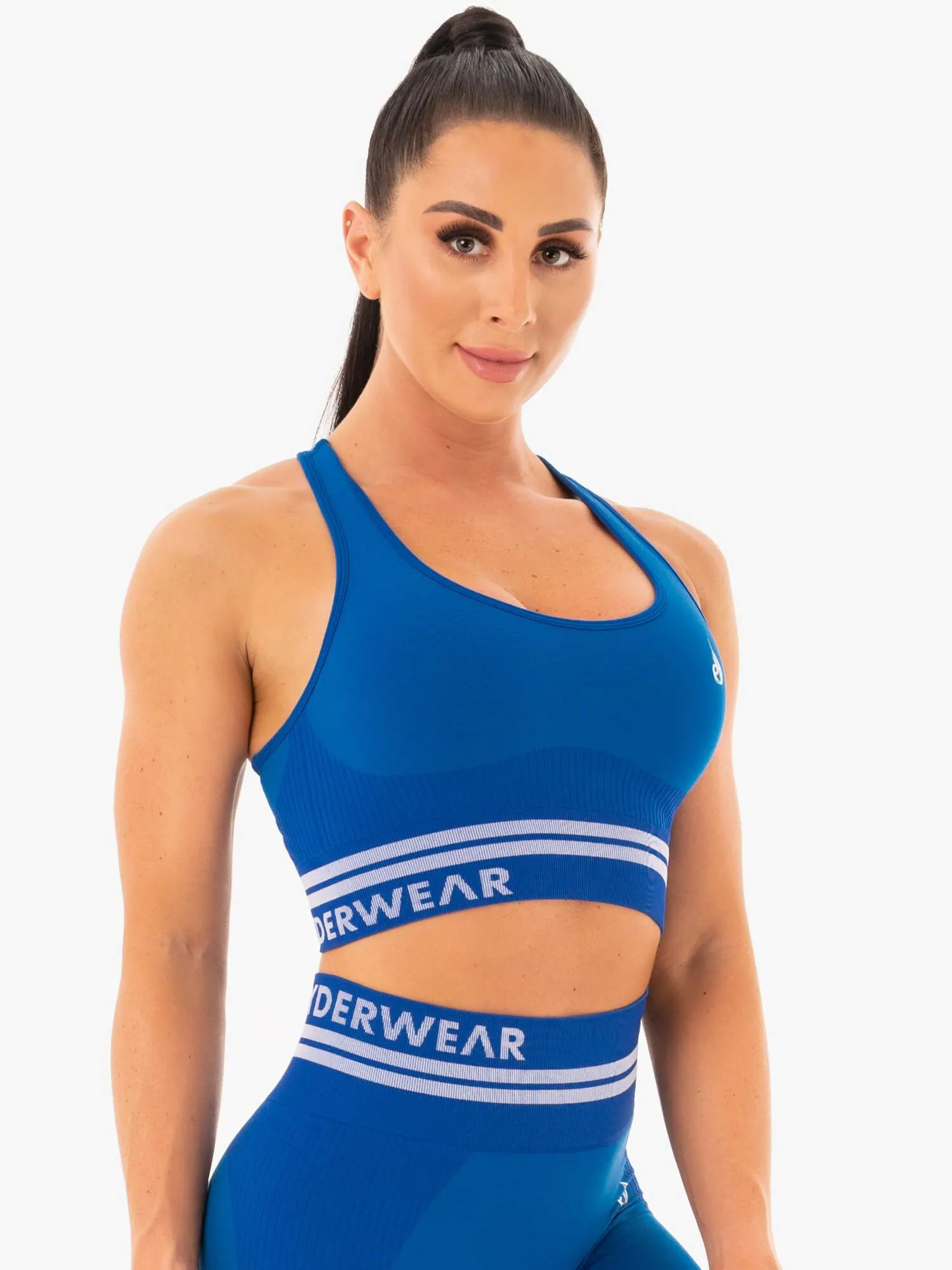 Freestyle Seamless Longline Sports Bra - Blue