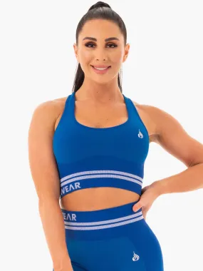 Freestyle Seamless Longline Sports Bra - Blue