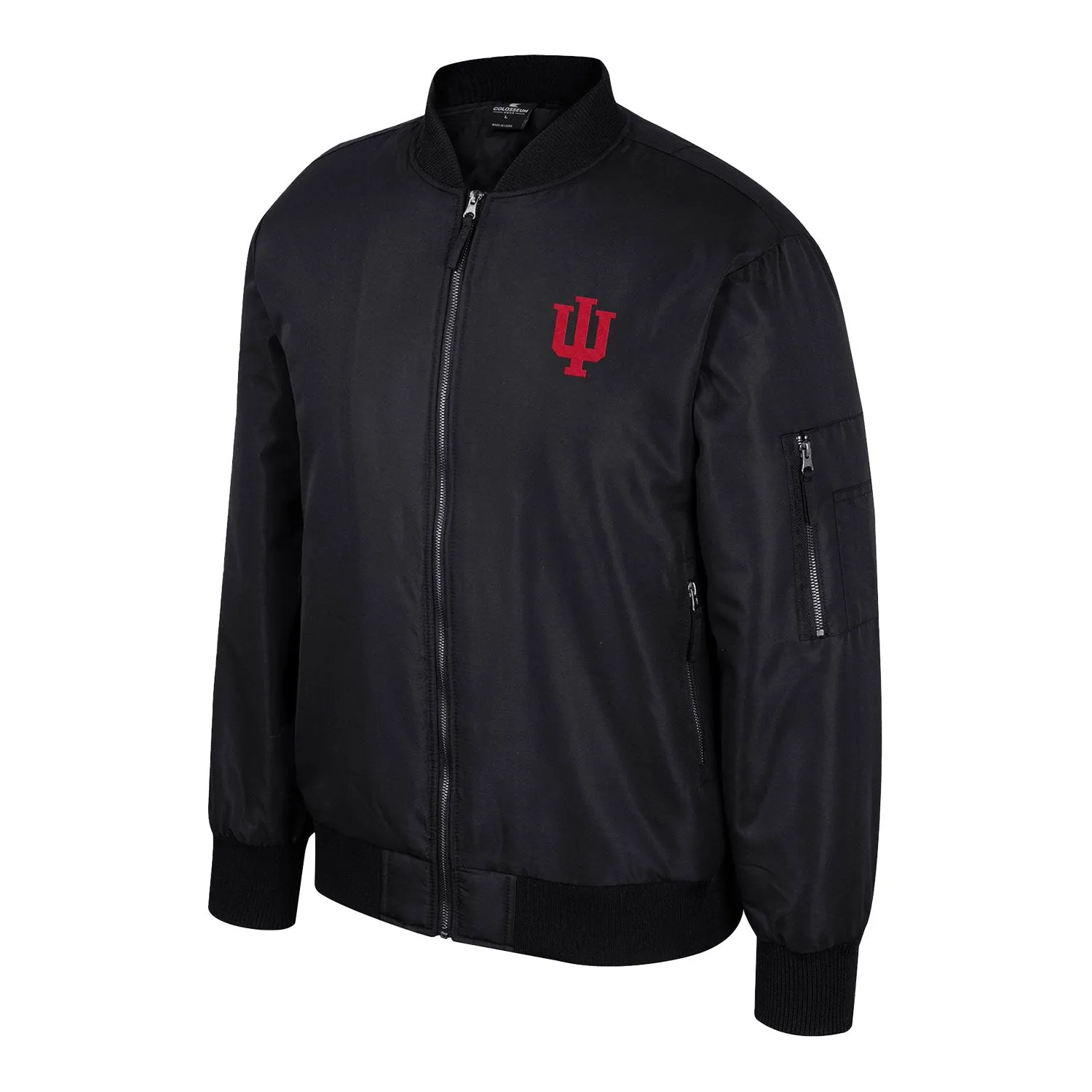 Indiana Hoosiers Black Bomber Jacket