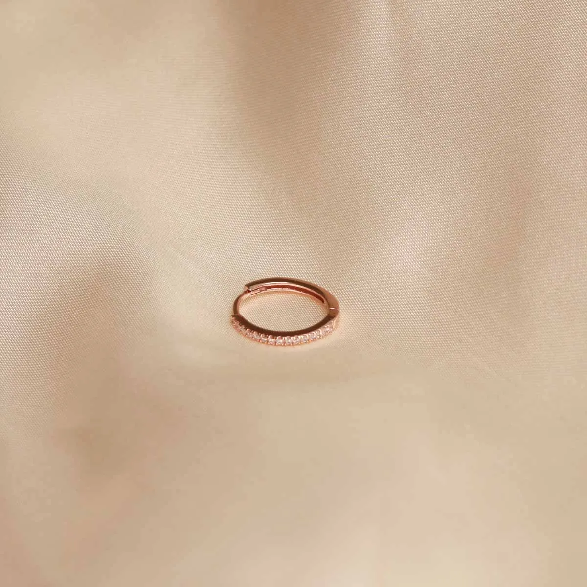 Jewelled Hoop 11.5mm in Rose Gold