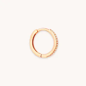 Jewelled Hoop 11.5mm in Rose Gold