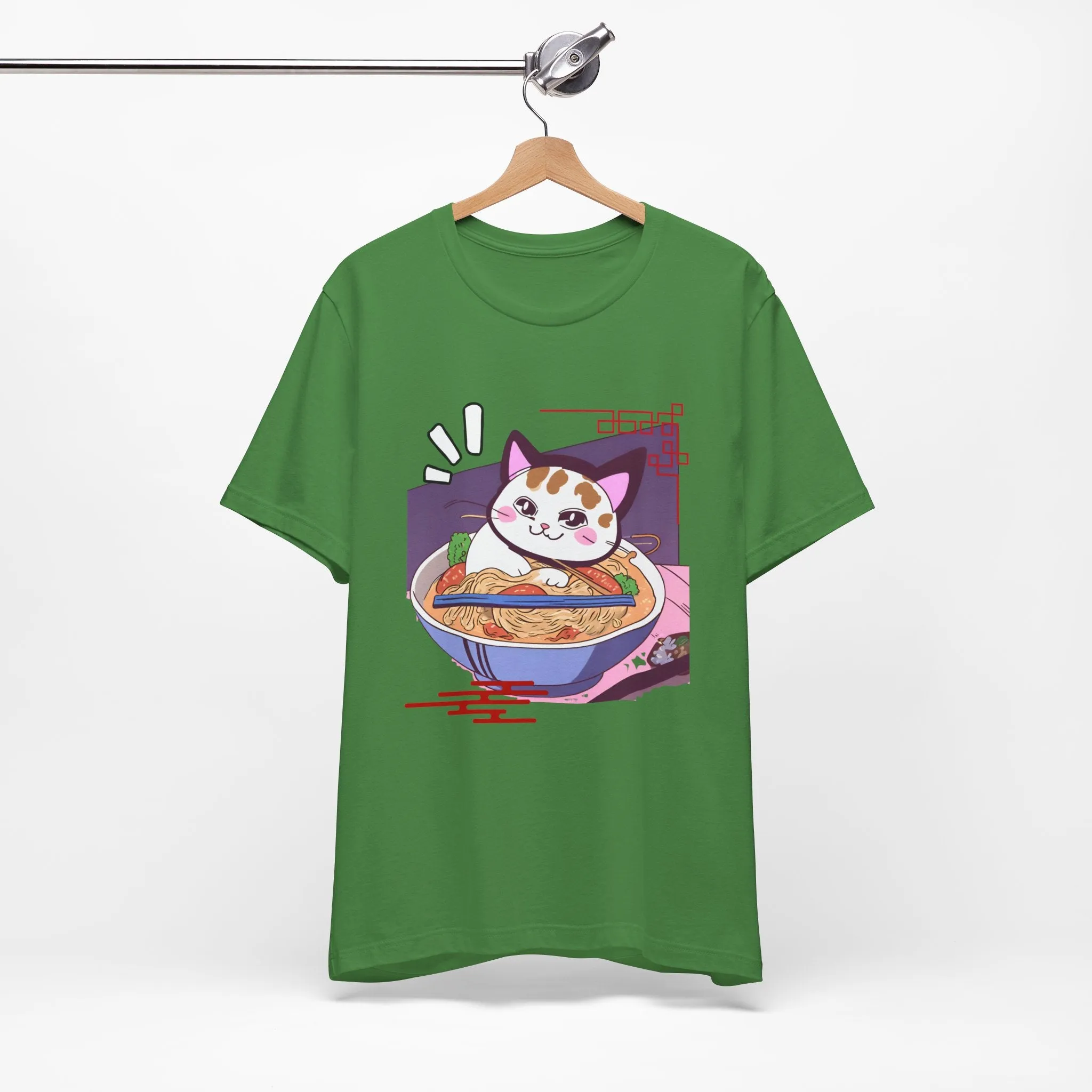 Kawaii cat with Ramen Unisex Jersey Short Sleeve Tee