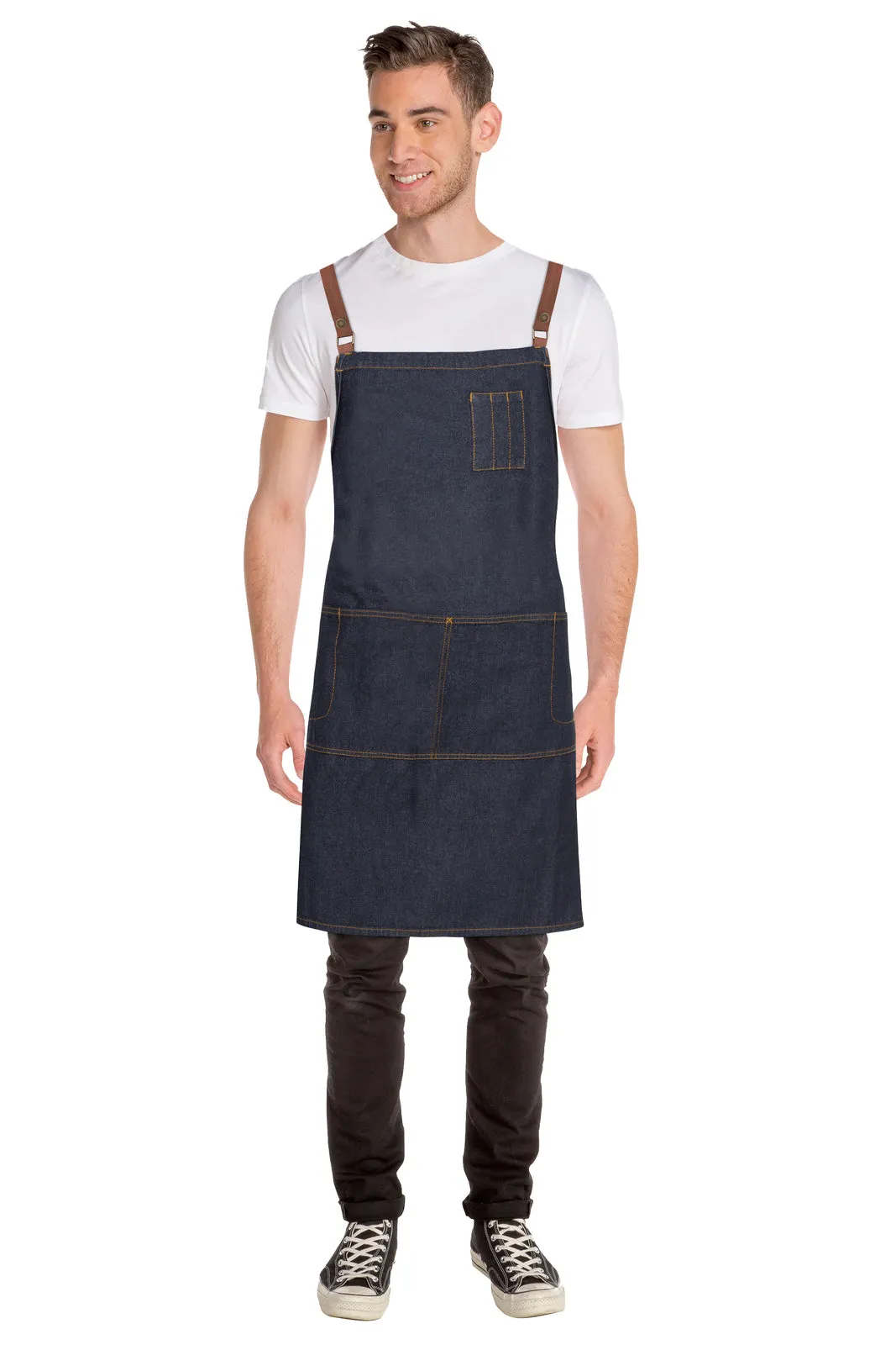 Memphis Blue Denim Cross Back Apron